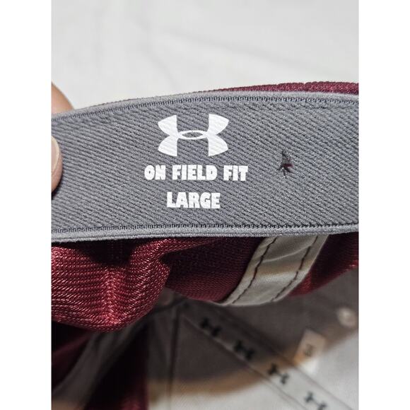 Under Armour Wolves Baseball Cap Maroon On Field Fit Large - Picture 9 of 10